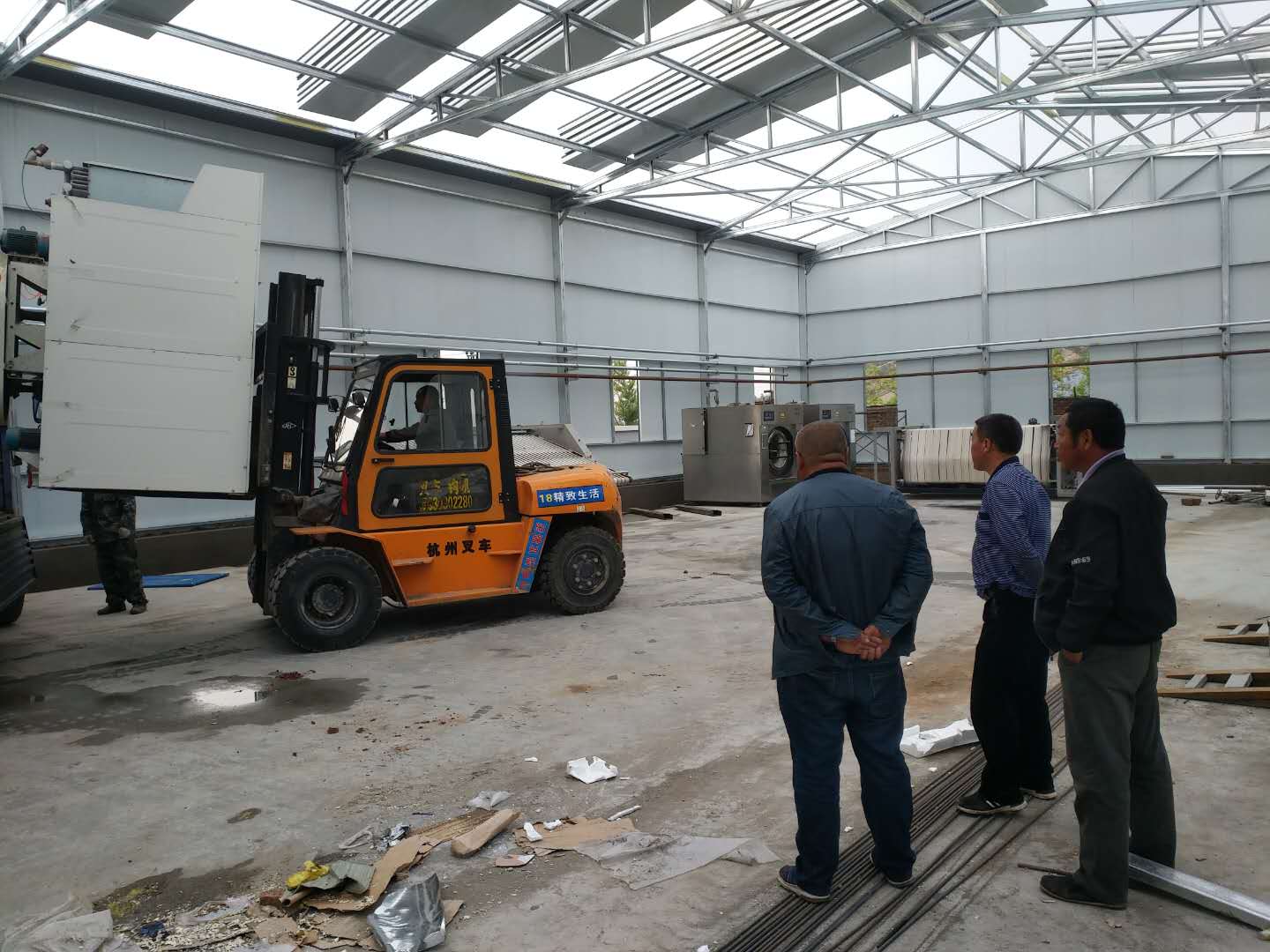 張家口水洗廠設備就位情況圖片